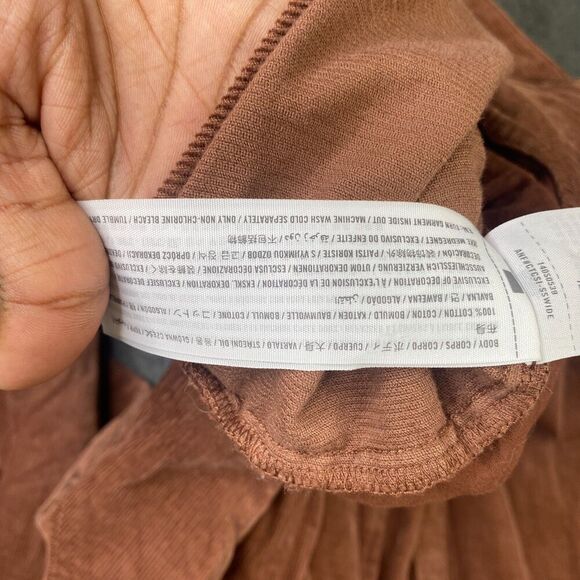 Abercrombie Fitch Corduroy Button Up Shacket Grunge  Academia Oversized Size L - Picture 8 of 9